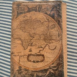 NWT Map Leather Passport Holder